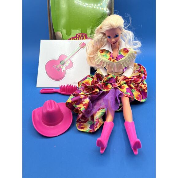 Barbie Country Western Star Colorful Vibrant Doll in Box Mattel 11646 - Picture 3 of 4